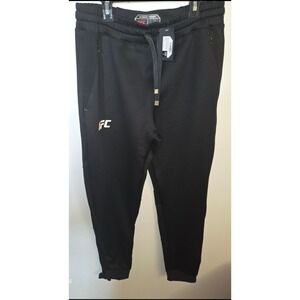 UFC Authentic Fight Night Men's Black/White Walkout Pant Size Medium